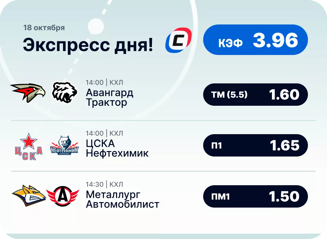 Хоккейный экспресс дня на 18 октября