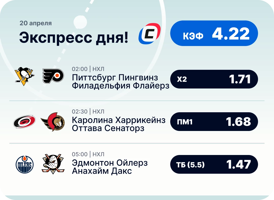 Экспресс на НХЛ на сегодня Экспресс на НХЛ на сегодня