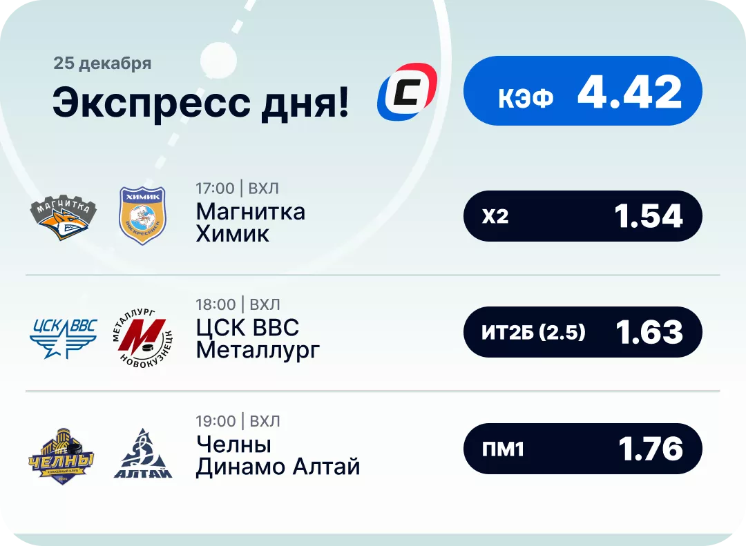 Хоккейный экспресс дня на 25 декабря №2