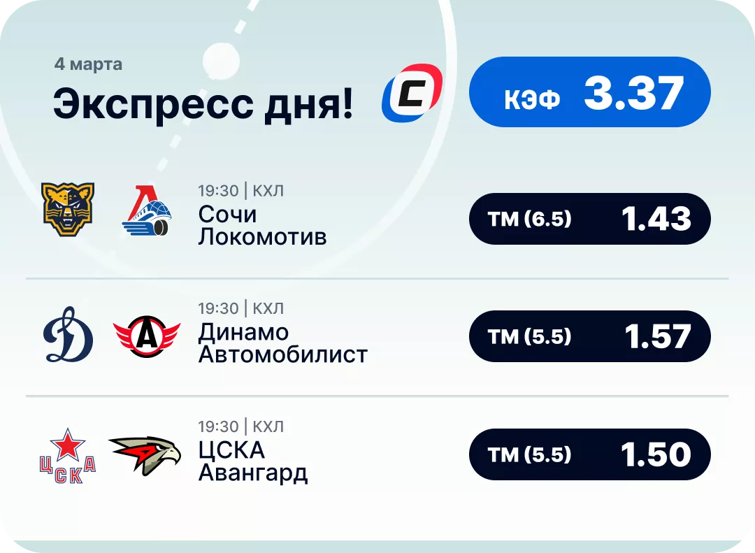 Хоккейный экспресс дня на 4 марта №1