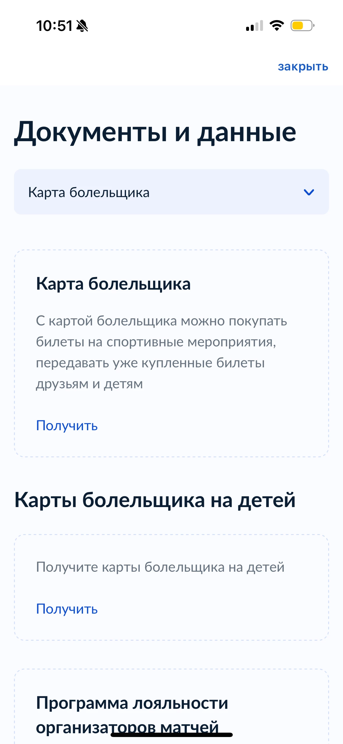 Как оформить карту болельщика на Госуслугах