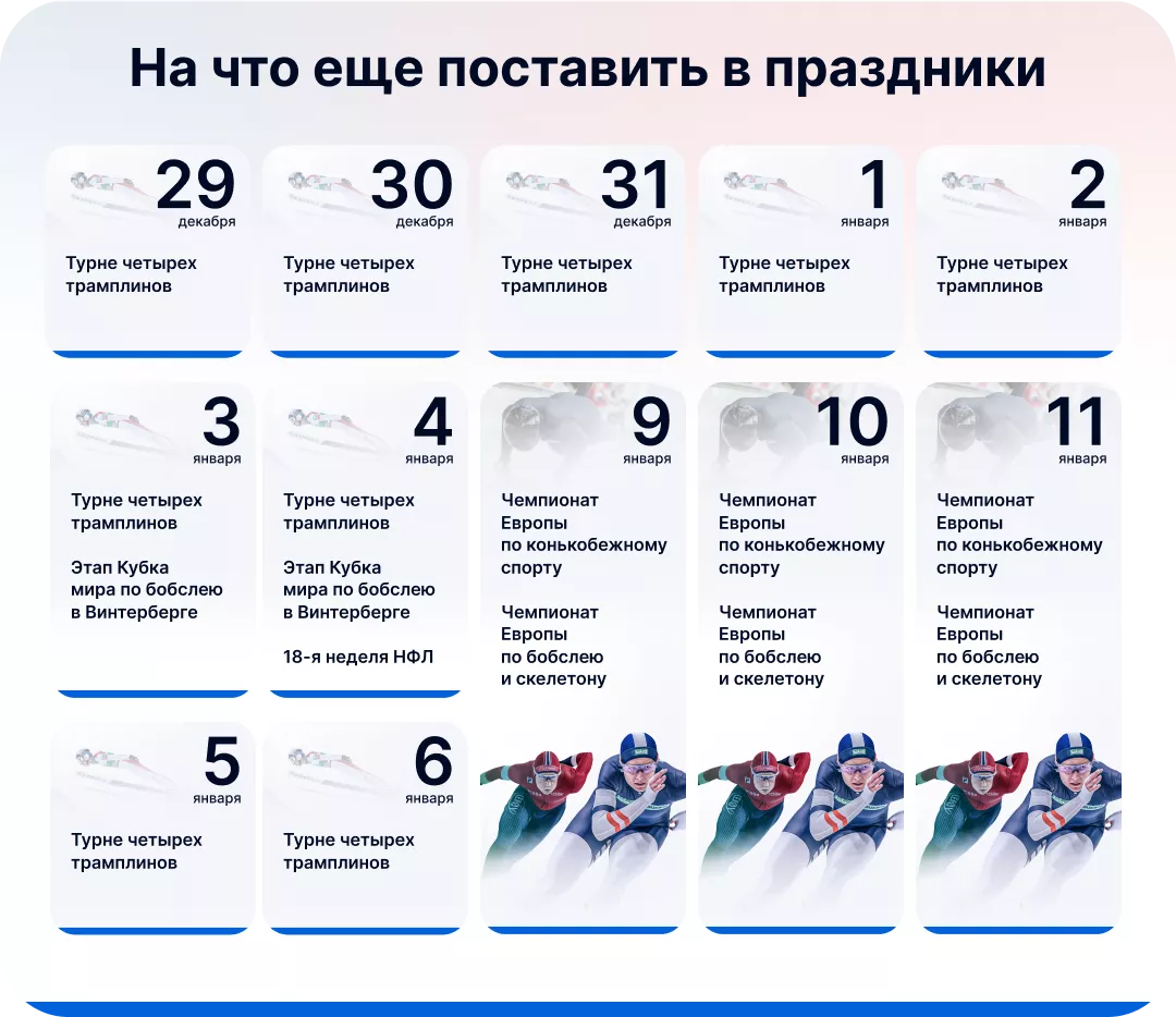 На что поставить в новогодние праздники