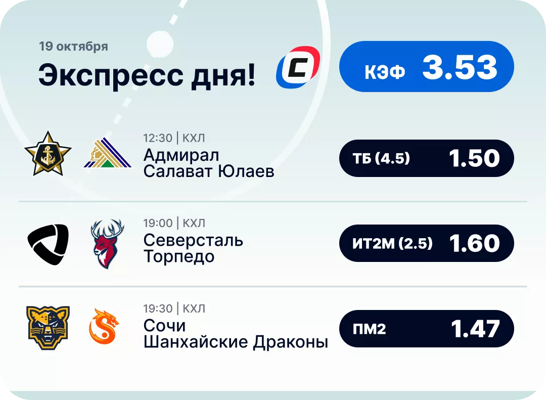 Хоккейный экспресс дня на 19 октября