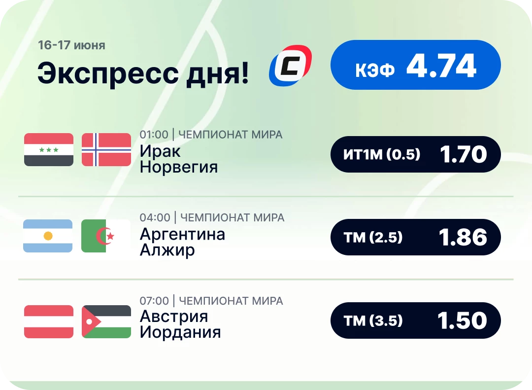 Экспресс на чемпионат мира на сегодня Пресс дня 16 июня на чемпионат мира