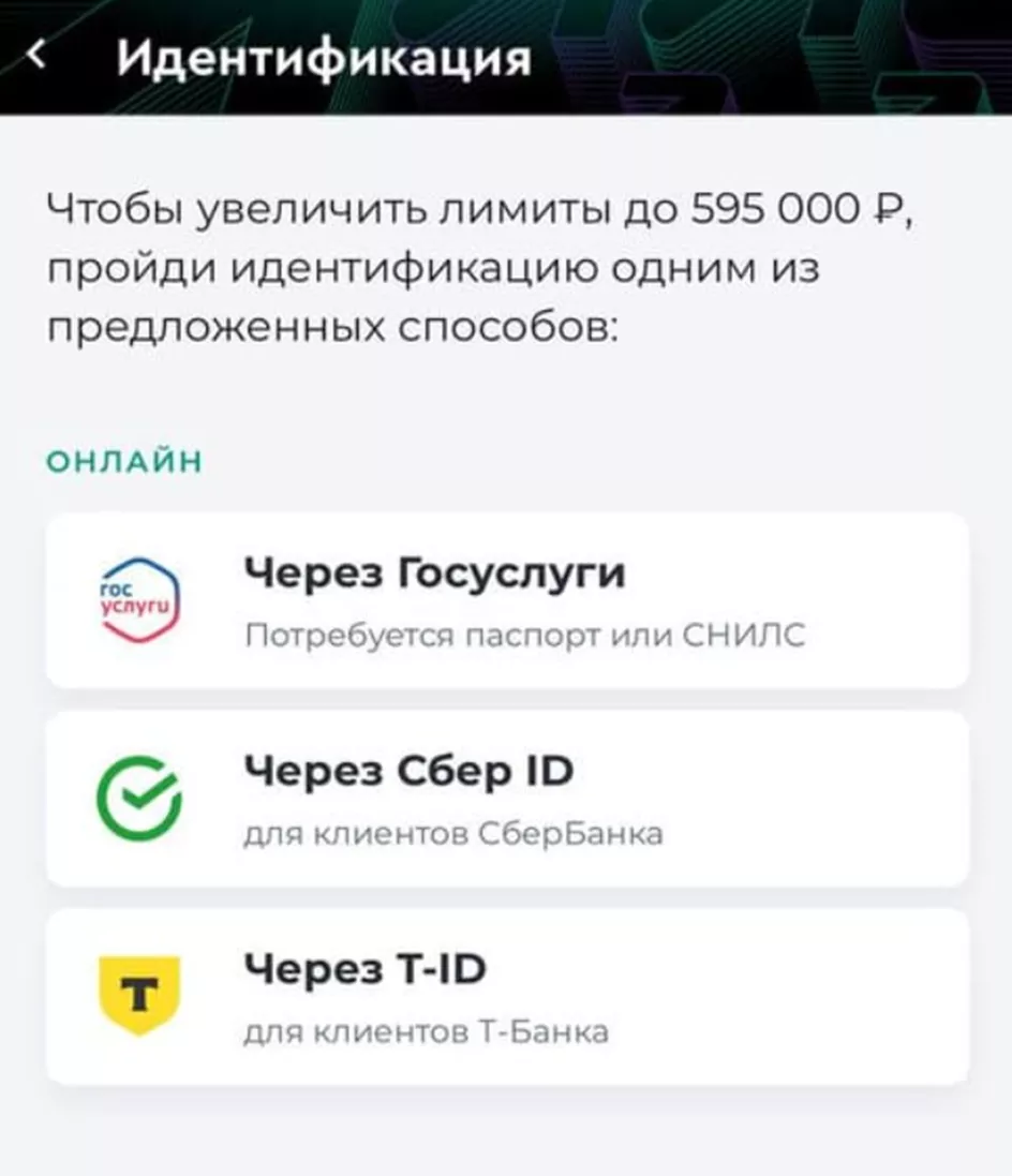 Идентификация в мобильном приложении БК Пари