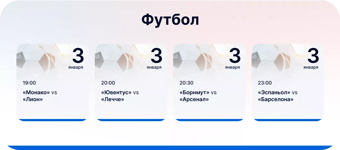 Футбольные события для ставок 3 января