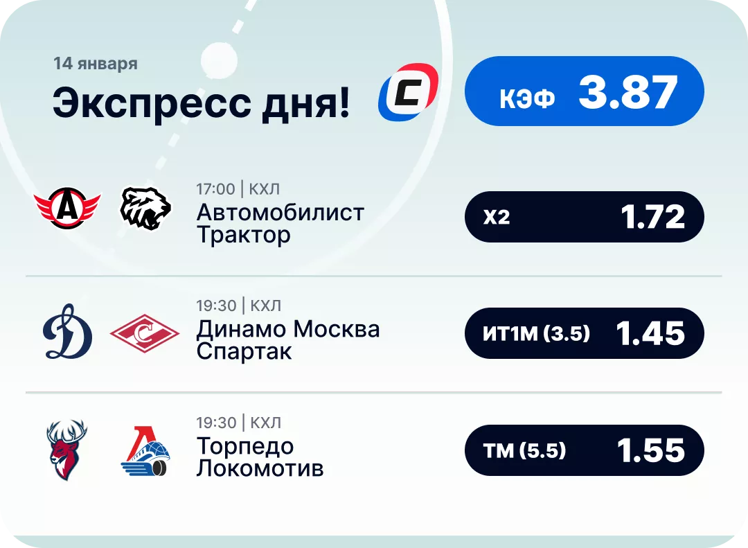 Хоккейный экспресс дня на 14 января