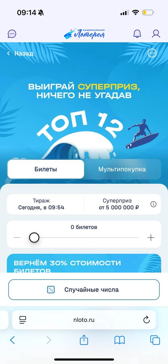 Правила лотереи Топ 12 Правила лотереи Топ 12