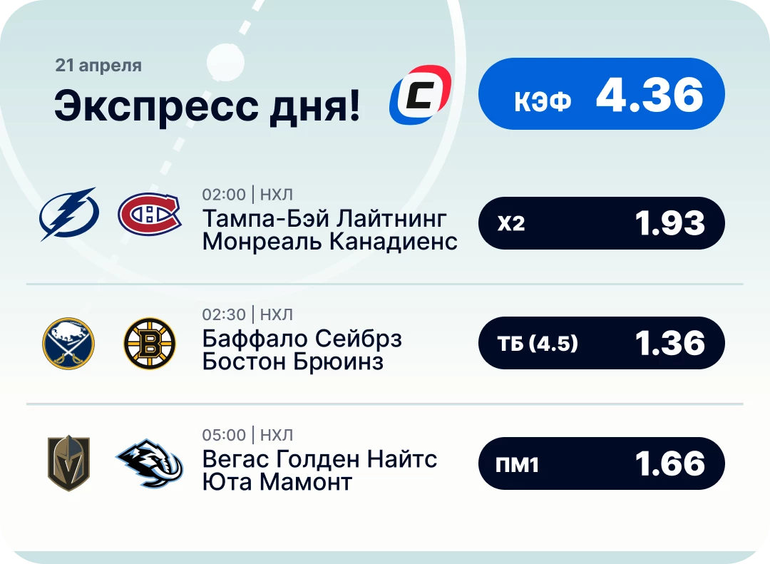 Хоккейный экспресс дня на 21 апреля