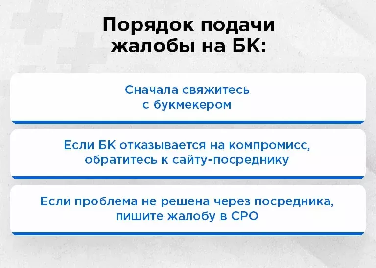 Подача жалобы на легального в России букмекера