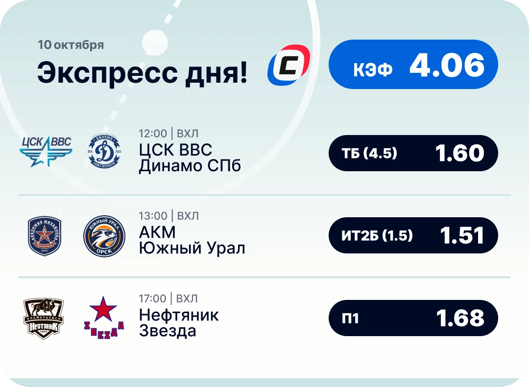 Хоккейный экспресс дня Хоккейный экспресс дня на 10 октября №2