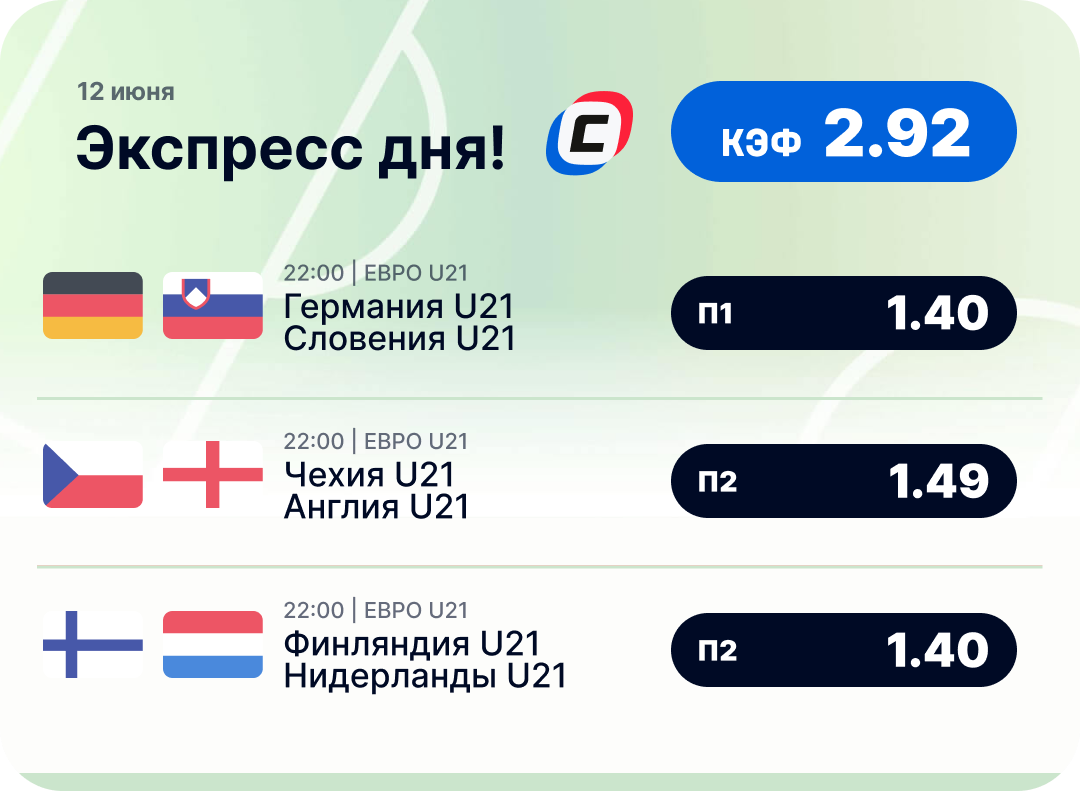 Футбольный экспресс дня на 12 июня