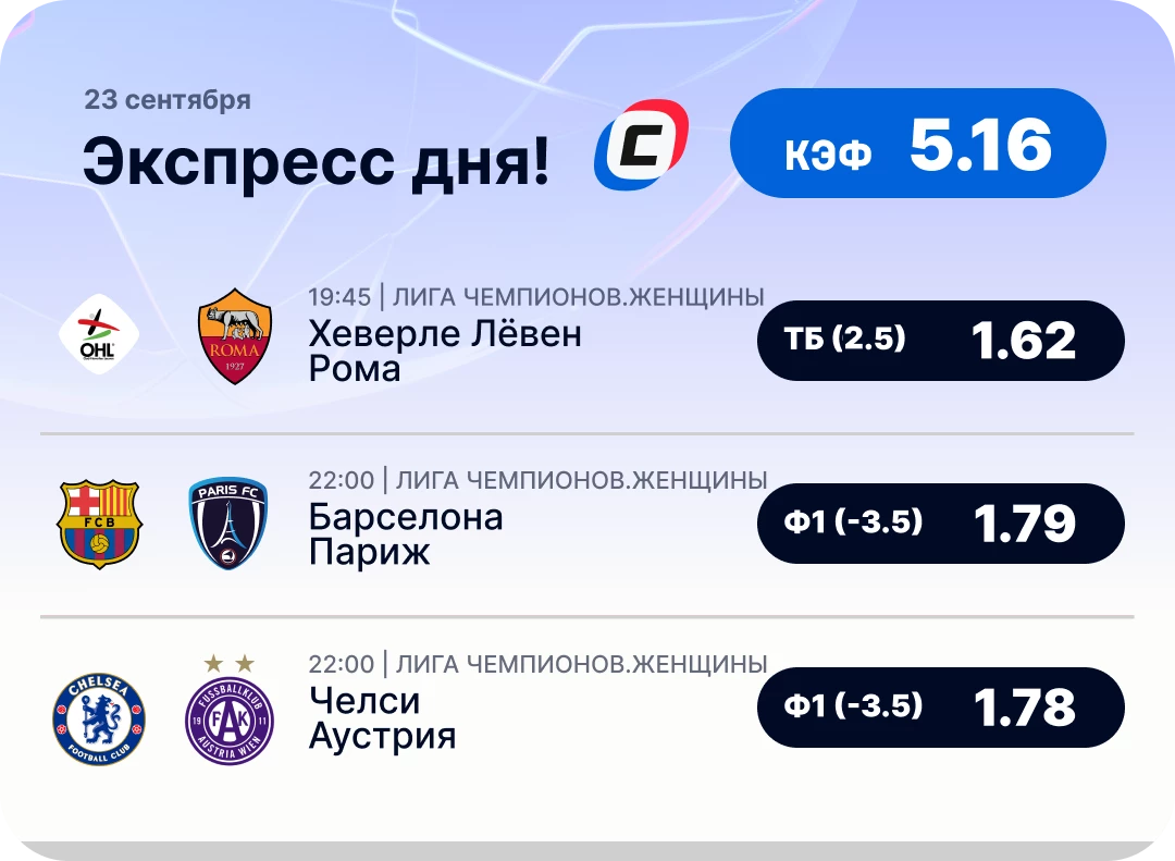 Экспресс на футбол на сегодня Футбольный экспресс дня на 23 сентября