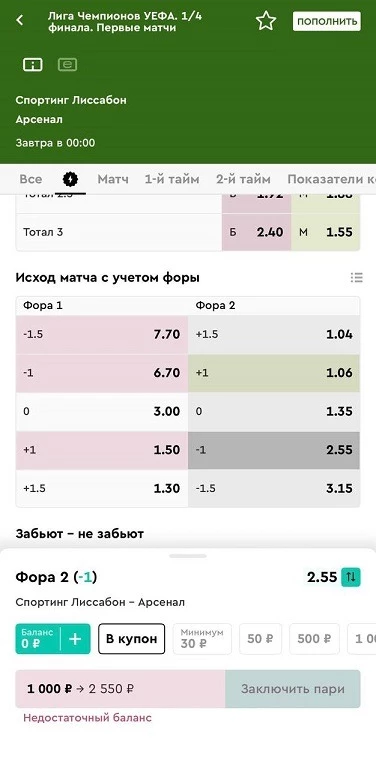 Фора 1 в футболе