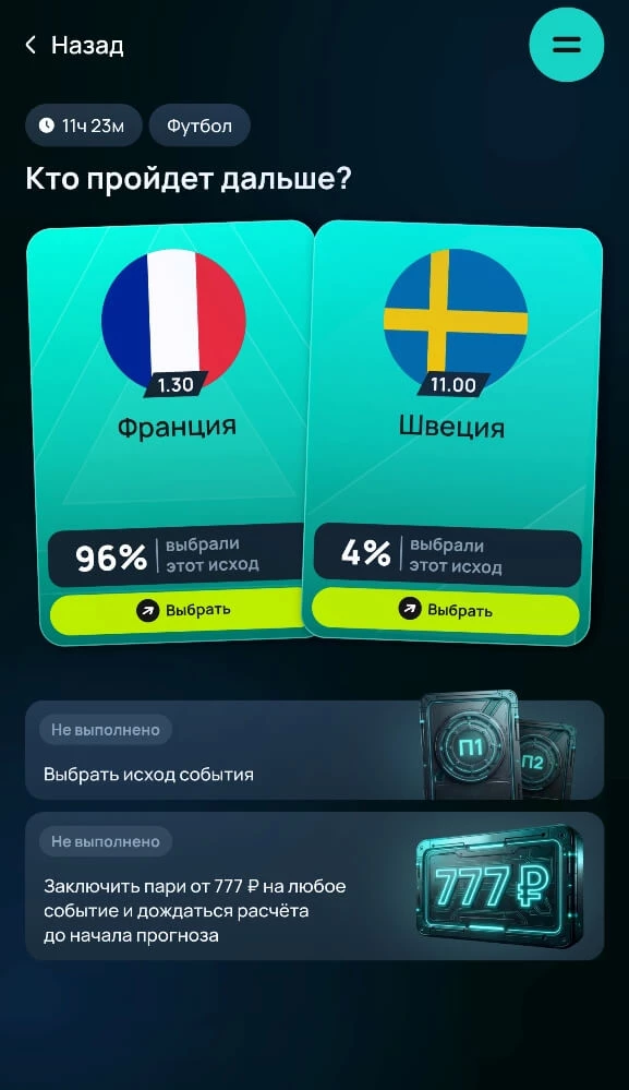Прогноз на матч дня в БК Пари
