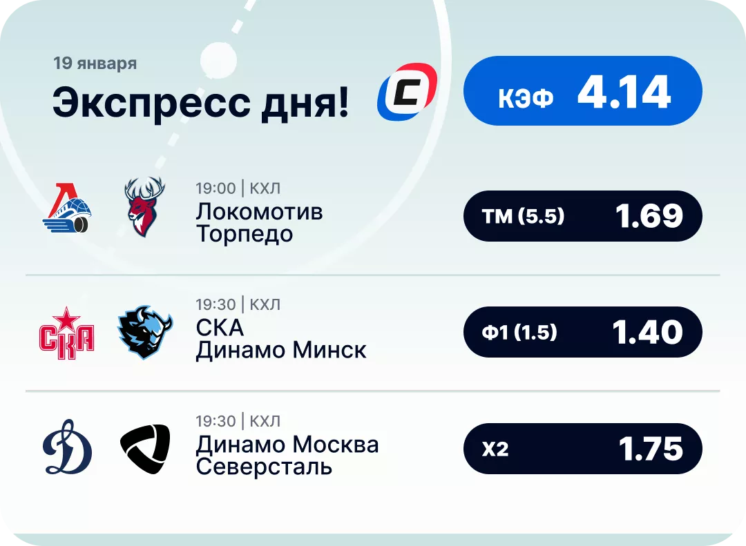 Хоккейный экспресс дня на 19 января
