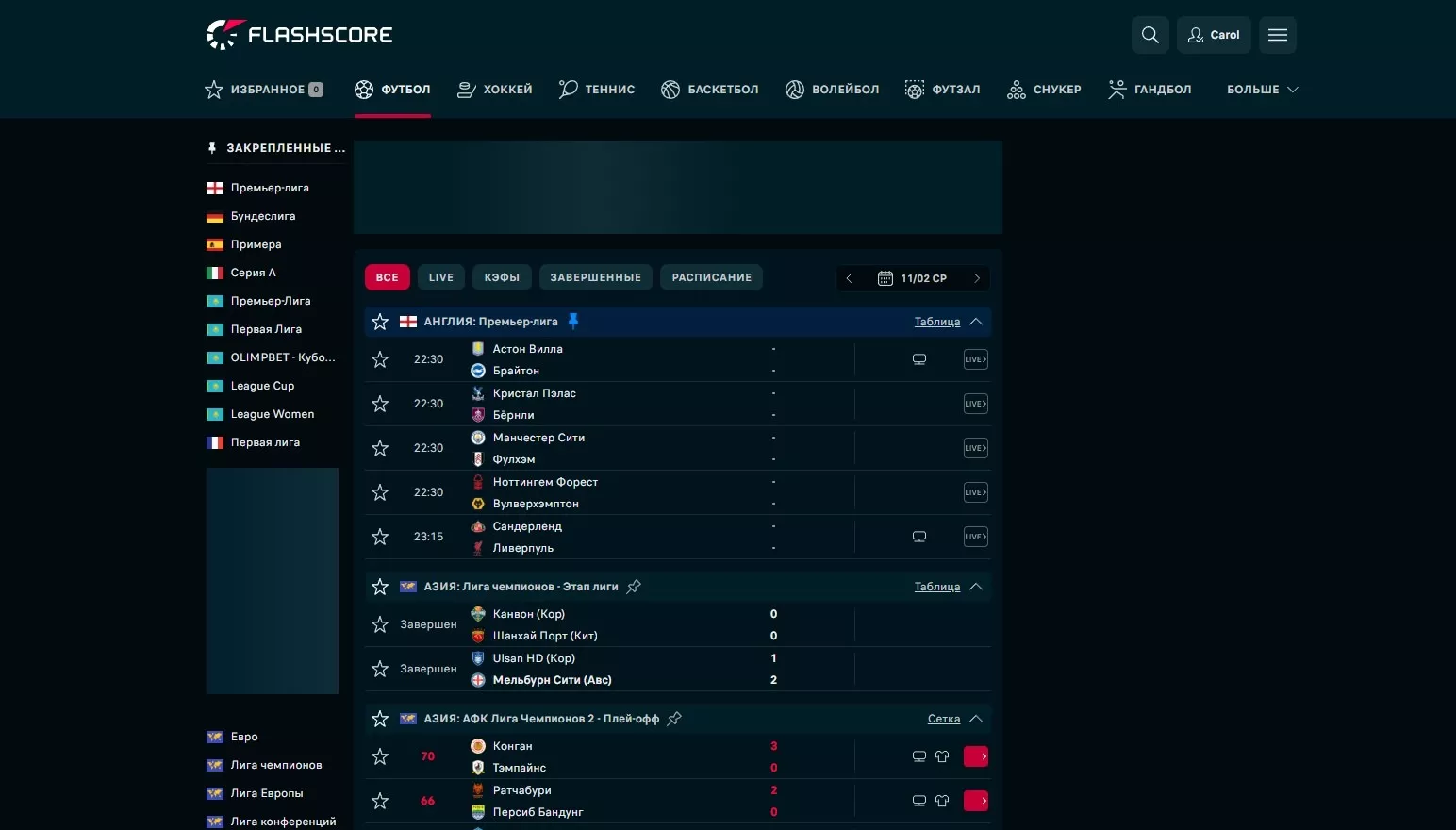 Обзор сервиса Flashscore Обзор сервиса Flashscore