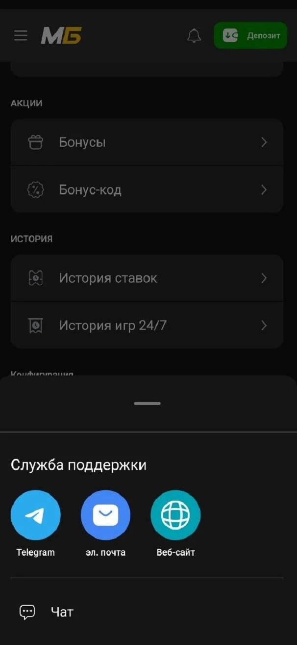Способы связи с поддержкой БК Мелбет