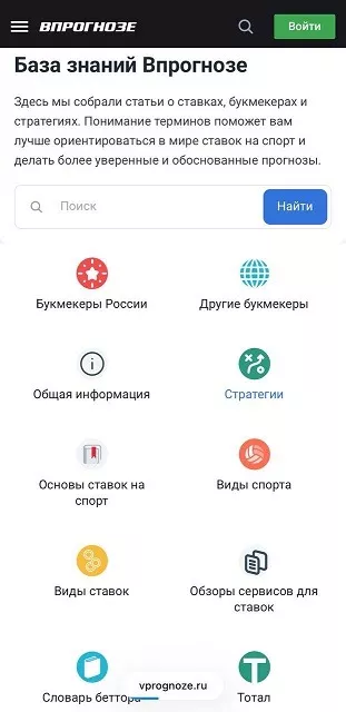 Сайт Впрогнозе