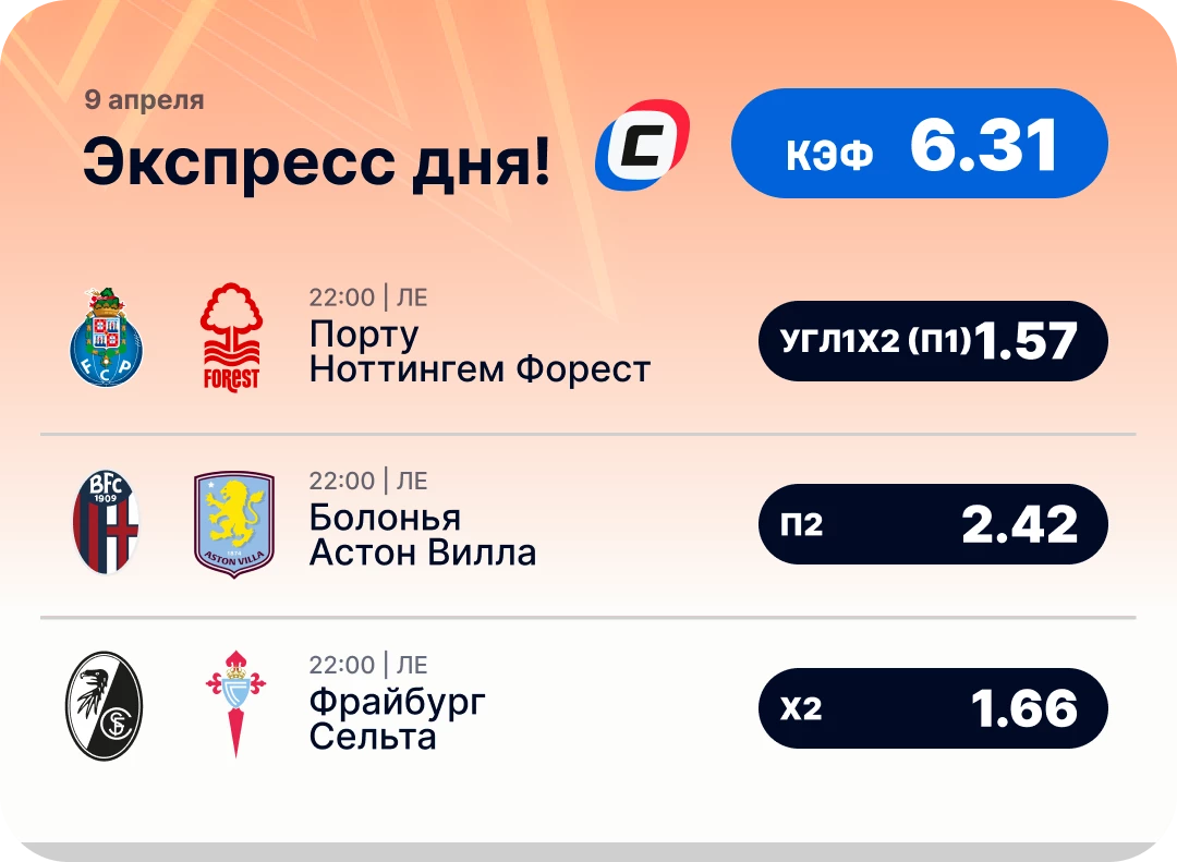 Экспресс дня на 9 апреля на Лигу Европы