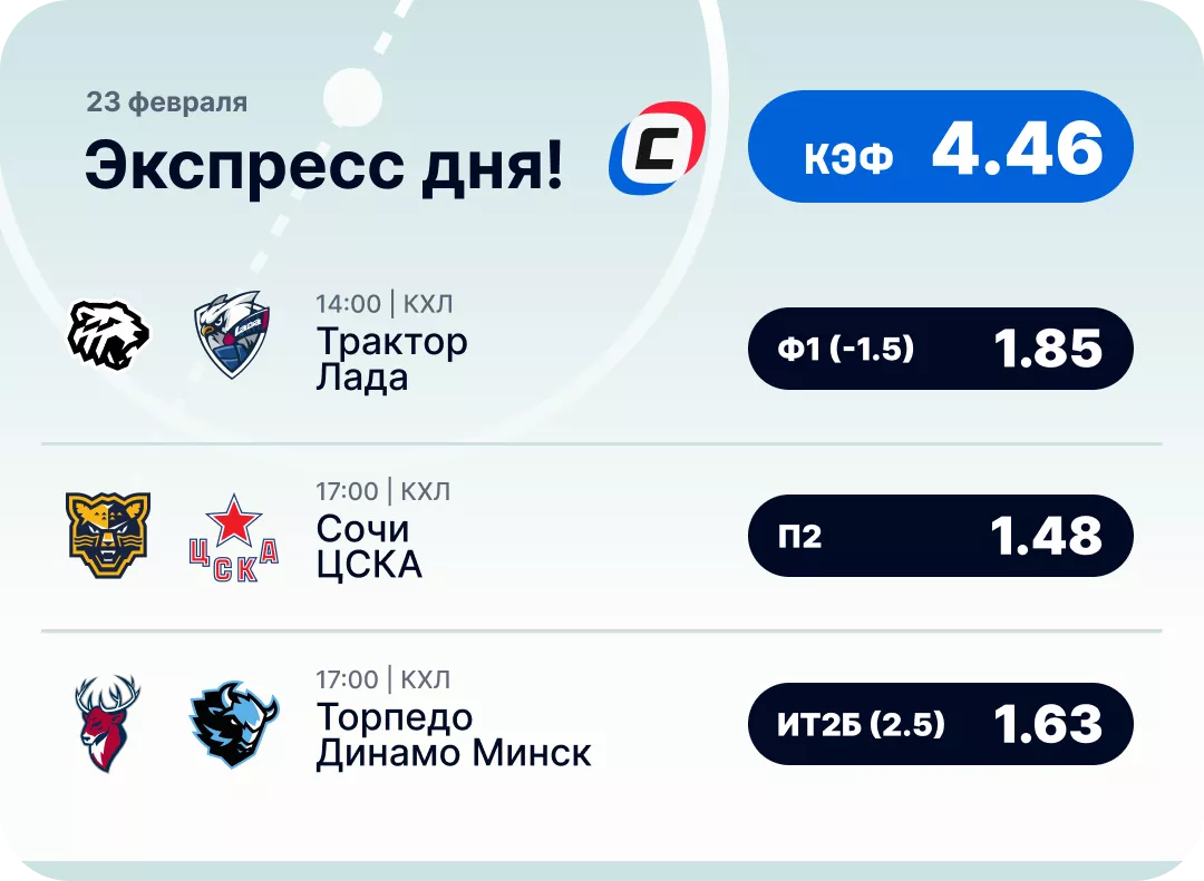 Хоккейный экспресс дня на 23 февраля