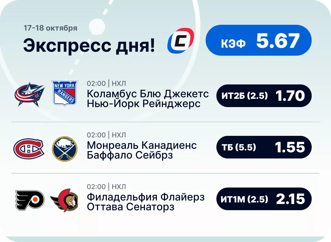 Хоккейный экспресс дня на 17 октября №2