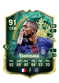 Зимняя карточка Усмана Дембеле EA FC 26