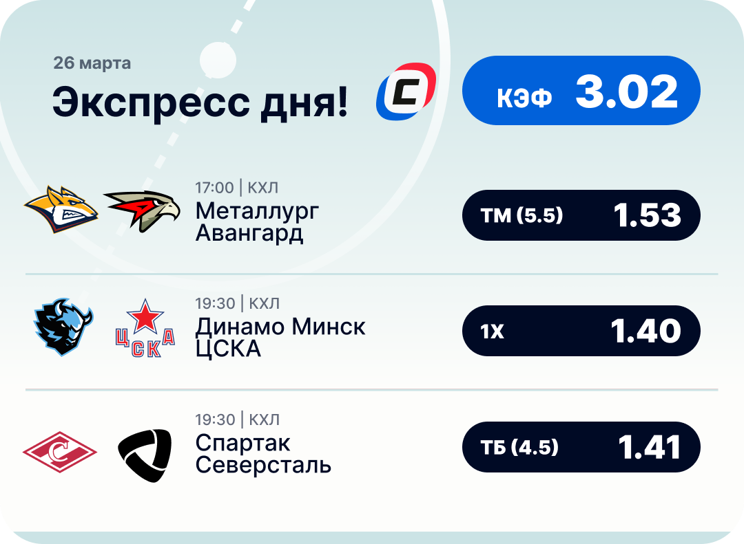 Хоккейный экспресс дня на 26 марта