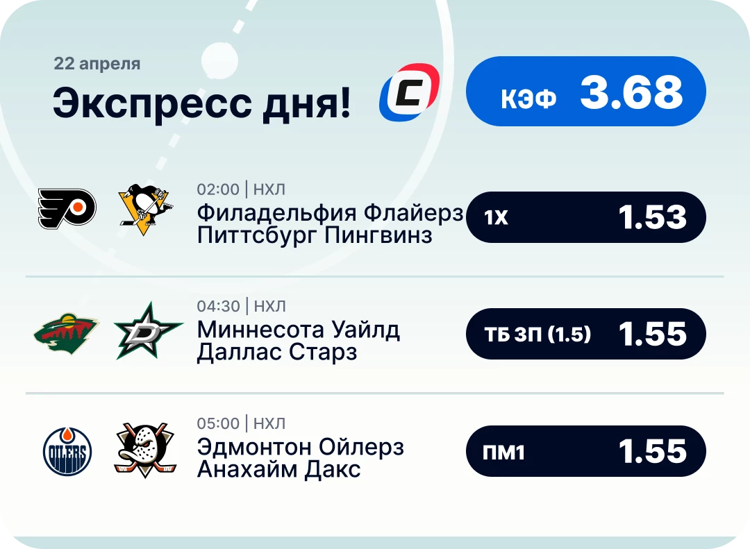 Хоккейный экспресс дня на 22 апреля