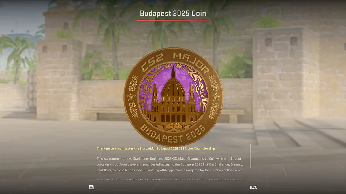 Как получить медаль за StarLadder Budapest Major 2025