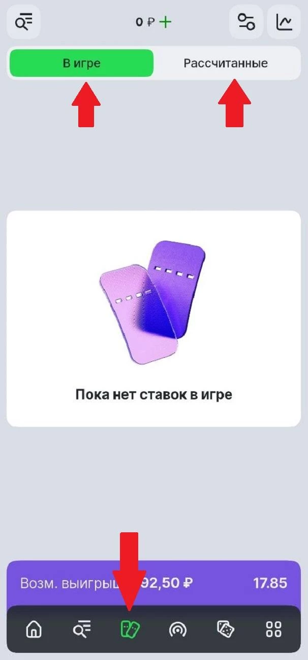 Раздел Ставки в БК Лига Ставок