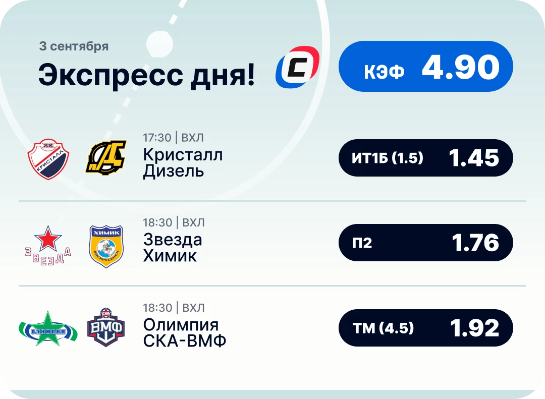 Футбольный экспресс дня на 3 сентября
