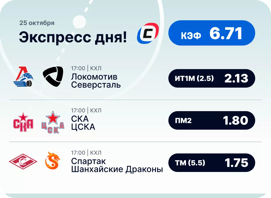 Хоккейный экспресс дня на 25 октября №2