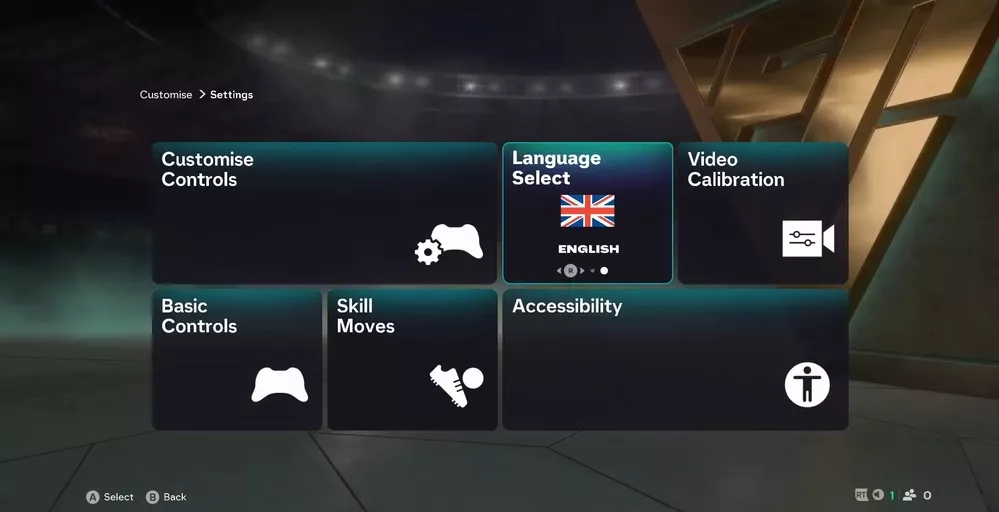 Настройки языка EA FC 26