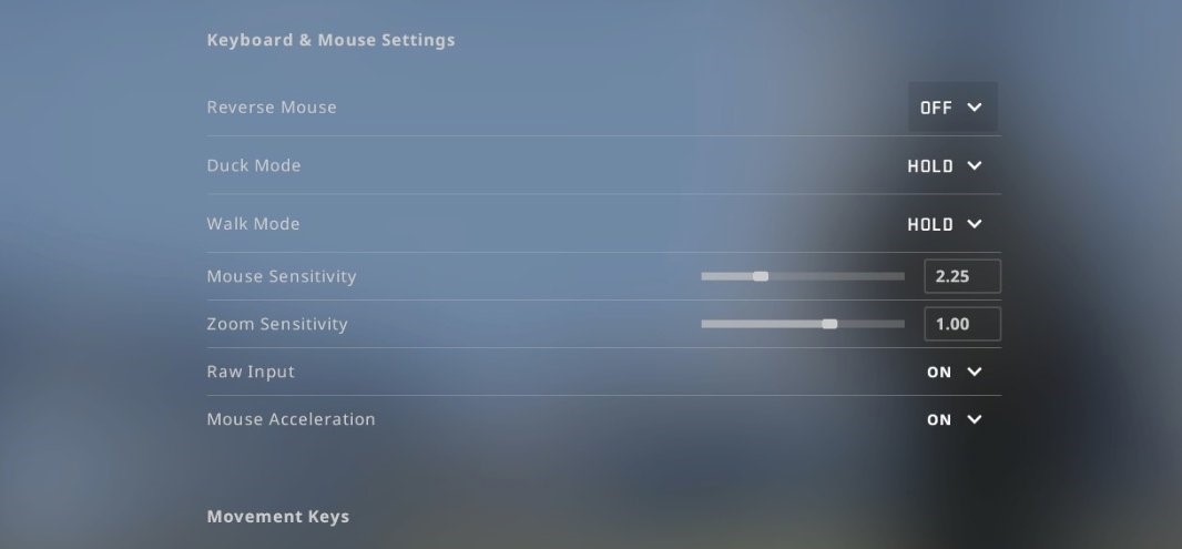 Как настроить чувствительность в CS2