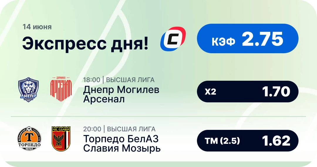 Экспресс на футбол на сегодня Футбольный экспресс дня на 14 июня