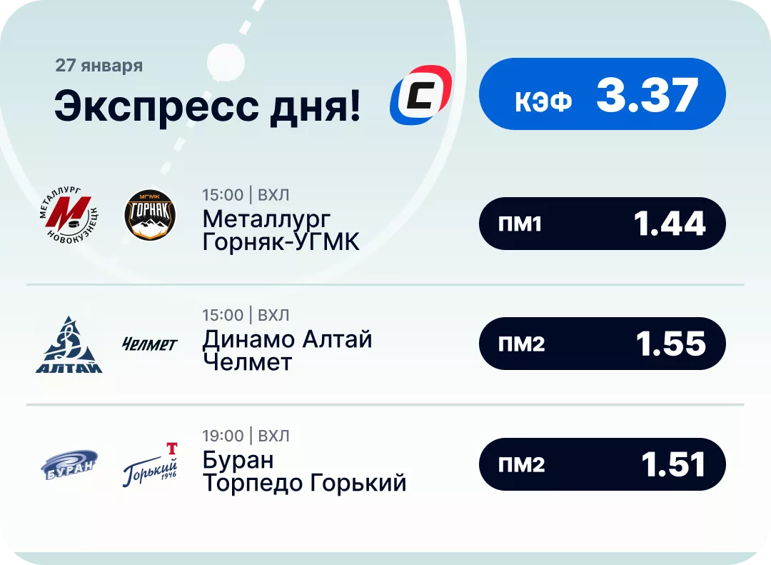 Хоккейный экспресс дня на 27 января
