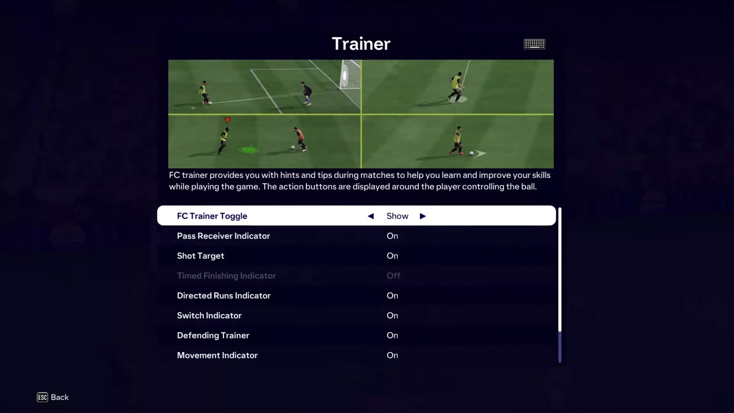 EA Sports FC 26 подсказки