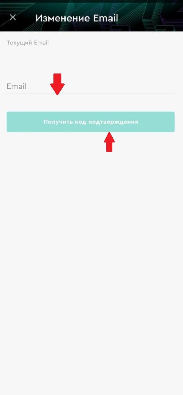 Изменение адреса электронной почты в БК Пари