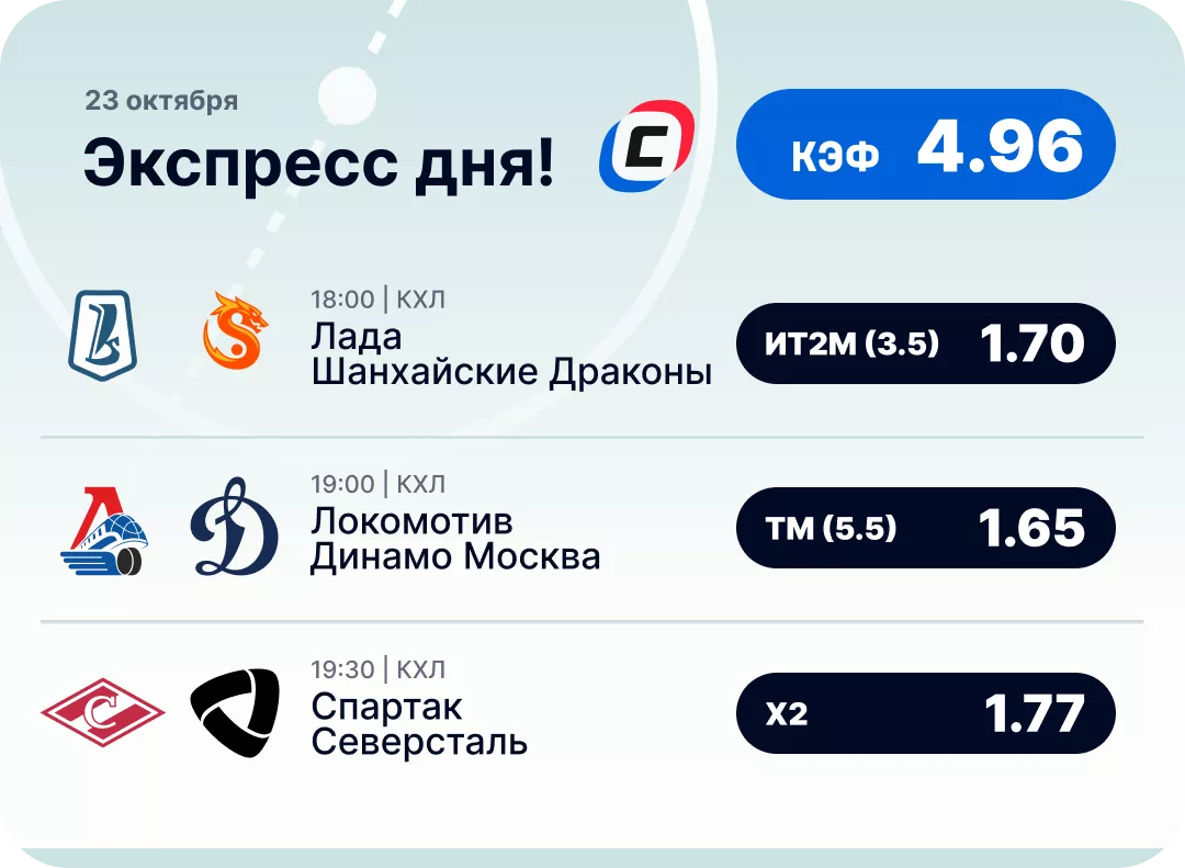 Хоккейный экспресс дня на 23 октября