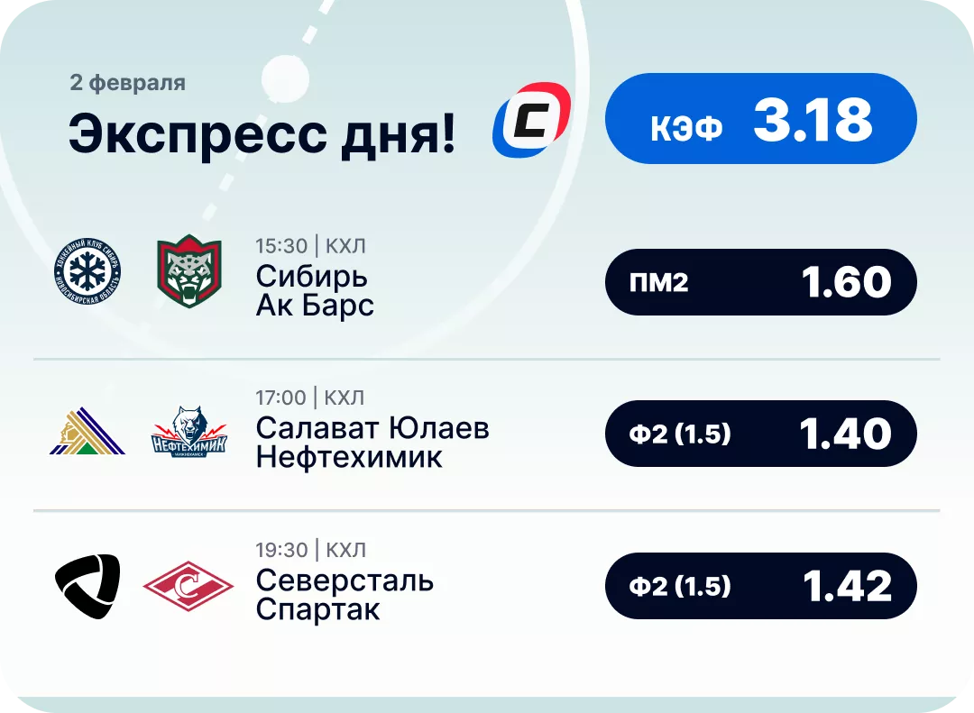 Хоккейный экспресс дня на 2 февраля