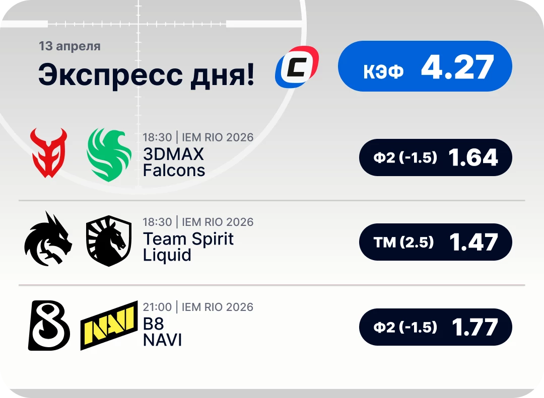 Экспресс на CS2 сегодня Киберспортивный экспресс дня на 13 апреля