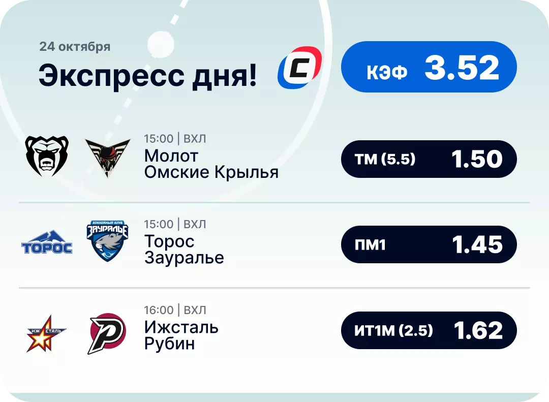 Хоккейный экспресс дня на 24 октября №3