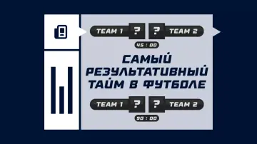 Ставка на самый результативный тайм в футболе Ставка на самый результативный тайм в футболе