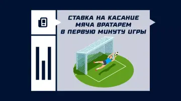 Касание мяча вратарем в первую минуту игры