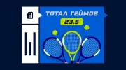 Что значит тотал геймов (23.5) в теннисе