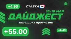 Дайджест СТАВКА TV по зашедшим прогнозам (12-18 мая)
