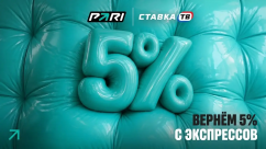 Кэшбек 5% на экспрессы в БК Пари